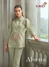 Aleena Vol 2 Viscose Handwork Ladies Shirt With Bottom Wholesale Price In Surat
