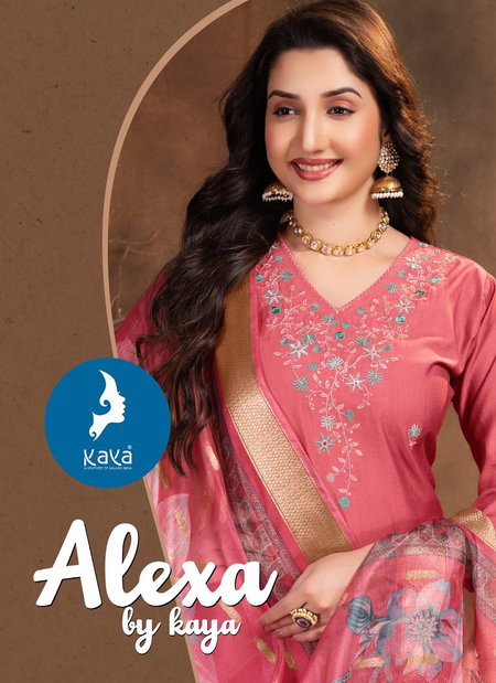 Alexa By Kaya Vertican Silk Online Kurti With Bottom Dupatta Wholesale