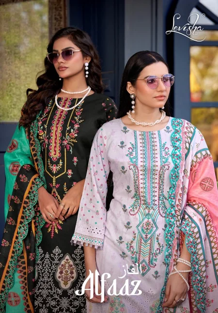 Alfaaz By Levisha Cemric Lawn Pakistani Dress Material Wholesalers In Surat
