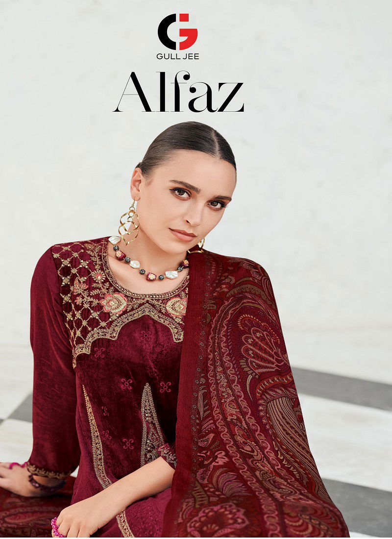 Alfaz By Gull Jee Winter Wear Viscose Velvet Salwar Kameez Wholesale Online Catalog