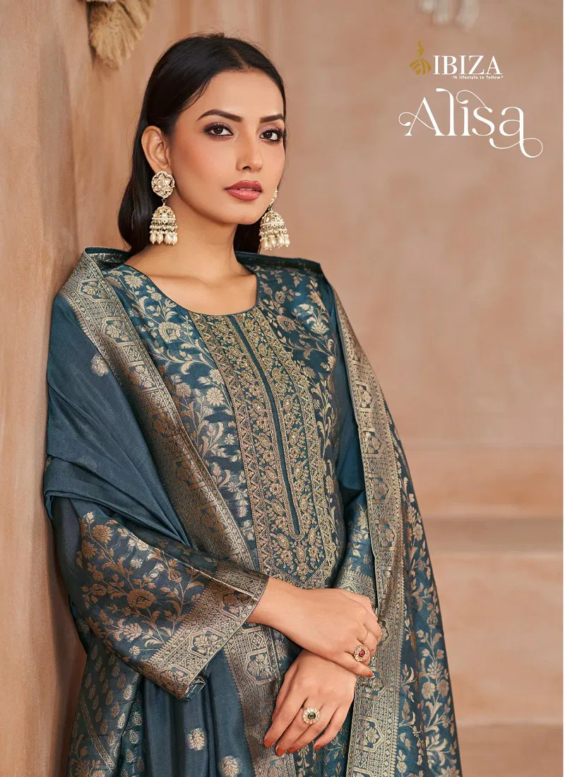 Alisa By Ibiza Banglory Silk Embroidery Designer Salwar Kameez Online Wholesale