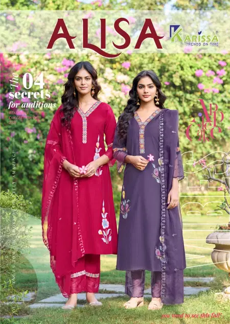 Alisa By Karissa Viscose Roman Wholesale Kurti With Bottom Dupatta In India