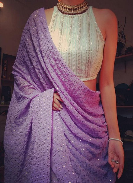 Alisha By Tc Designer Georgette Embroidery Work Party Wear Saree catalog