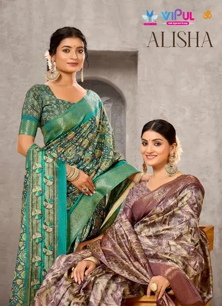 Alisha By Vipul Silk Wedding Wear Saree Wholesale Price In Surat
