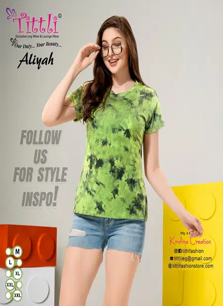 Aliyah Tie And Dye Ladies T Shirts Wholesale Shop In Surat