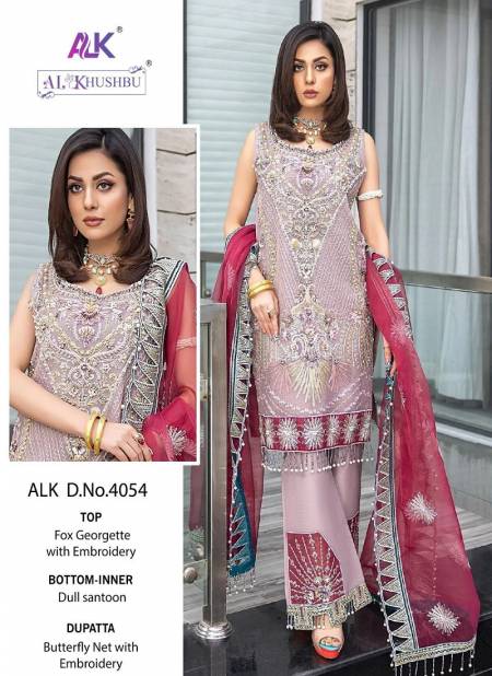 ALK 4054 Georgette Embroidery Pakistani Suits Wholesale Price In Surat Catalog