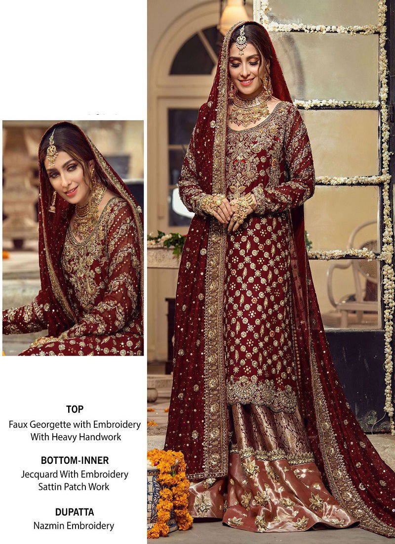 Alk Khushbu Maharani Vol Wholesale Georgette Wedding Pakistani Suit