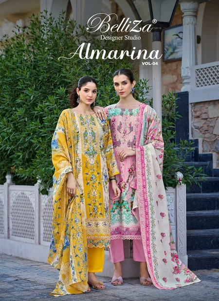 Almarina Vol 4 By Belliza Cotton Printed Dress Material Wholesale Shop In Surat

