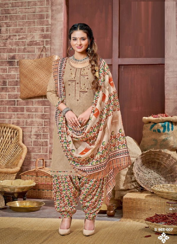 Alok Patiyala Babes Cotton Printed Ethnic Wear Latest Punjabi Dress Material Collection