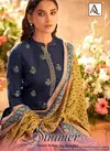Alok Simmer Pure Wool Pashmina Self Print With Foil Buta And Fancy Embroidery Plazzo Salwar Suit Collection  