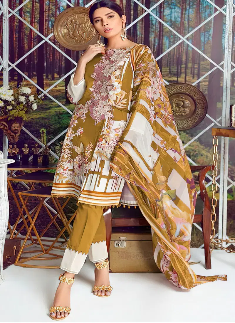 Alzohaib Az 1124 A To C Cotton Printed Pakistani Suits Wholesalers In Delhi