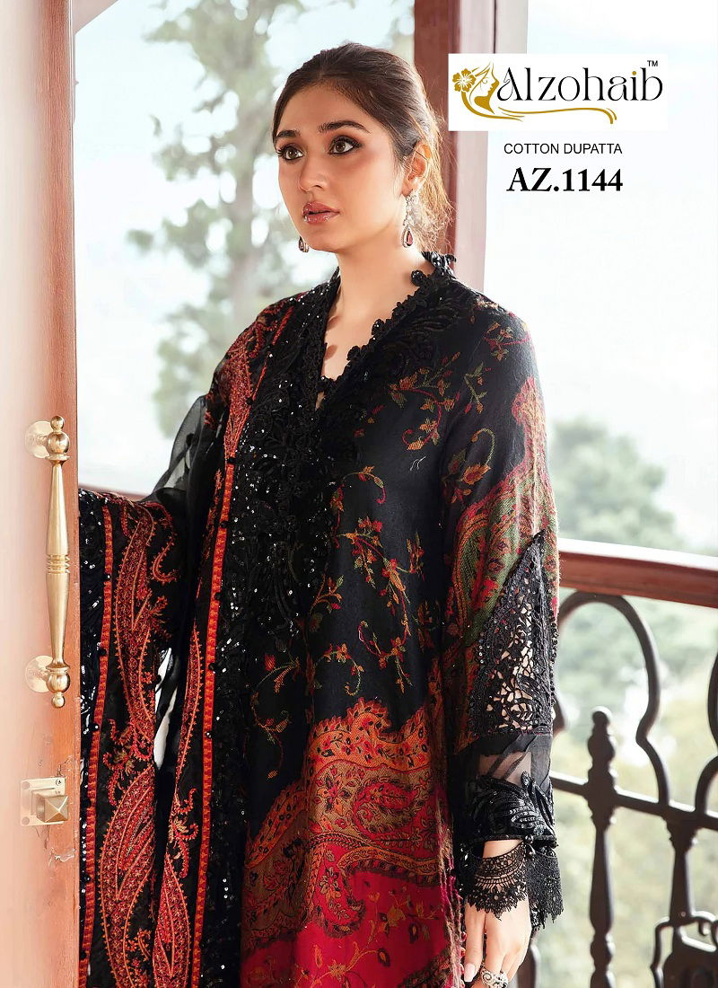 Alzohaib Az 1144 Cotton Printed Pakistani Suits Suppliers In India Catalog