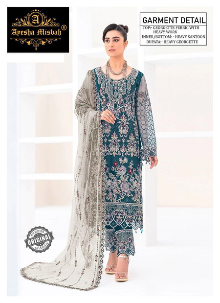 AM 251 By Ayesha Misbah Georgette Pakistani Suits Wholesale Suppliers In India