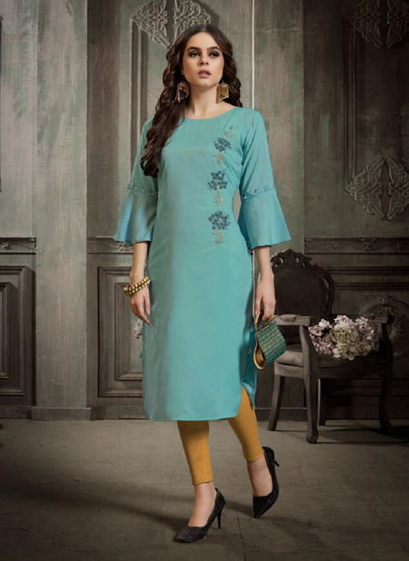 Amaaya Dazzle Latest Designer Embroidery Work Kurti Masleen Collection
 Catalog