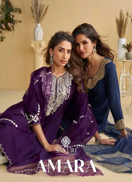 Amara By Sayuri Silk Embroidery Wholesale Readymade Suits Suppliers In Mumbai
