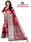 AMBAJI FASHION VARANASI SILK Latest Fancy Festive Wear Designer Silver Siburi Saree Collection