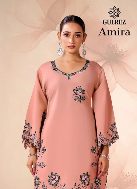 Amira By Gulrez Roman Silk Embroidery Online Kurti With Bottom Wholesale