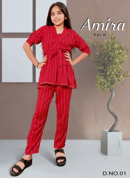 Amira Pair Fir Girls Top With Pant Kids Catalog Catalog