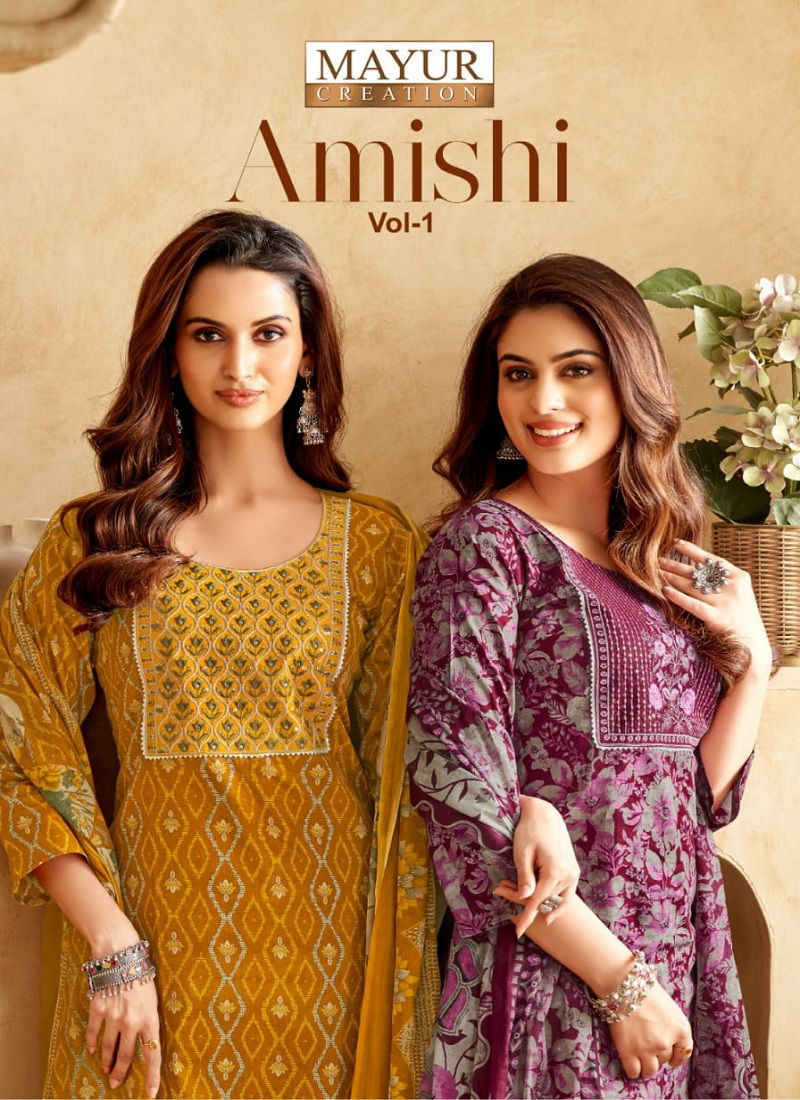 Amishi Vol 1 By Mayur Cotton Printed Dress Material Wholesalers In Delhi Catalog