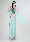 Amoha Trendz A313 Silk Satin Party Wear Readymade Sarees Wholesale In India