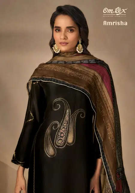 Amrisha By Omtex Rubina Silk Jacquard Bulk Dress Material Orders In India
