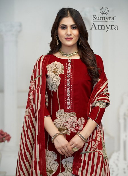Amyra By Saumya Printed Pashmina Dress Material Wholesale Shop In Surat