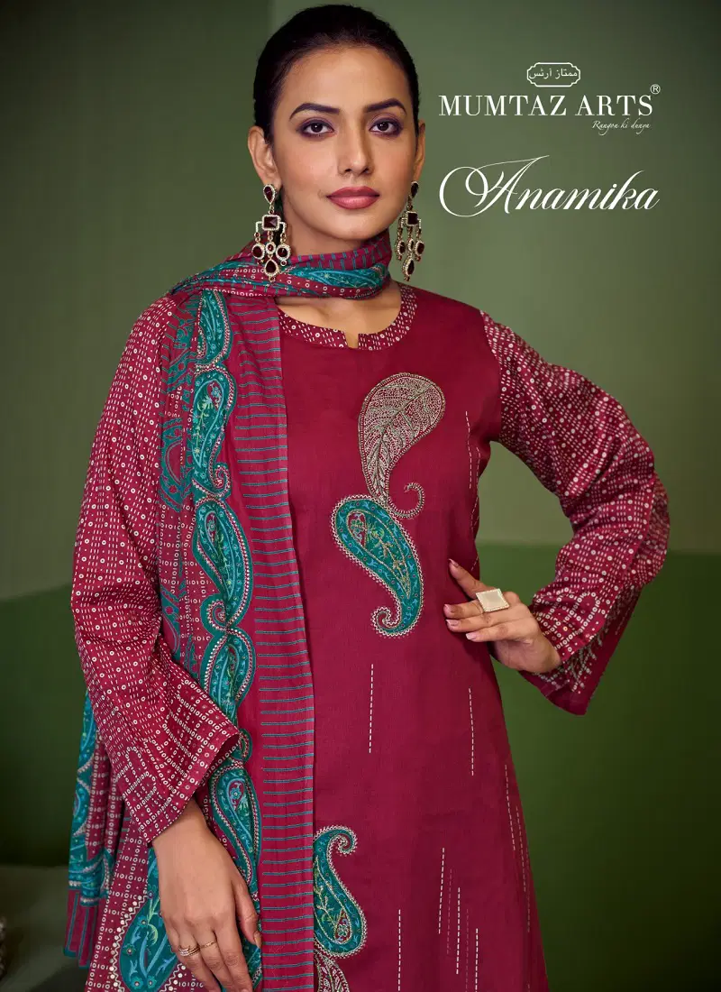 Anamika By Mumtaz Jam Silk Printed Dress Material Wholesale Price In Surat Catalog