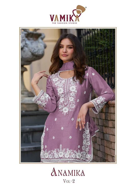 Anamika Vol 2 By Vamika Chinon Readymade Suits Wholesale Price In Surat
