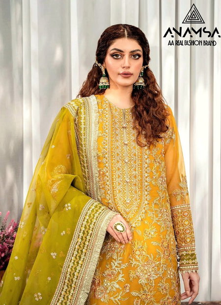 Anamsa 262 Faux Georgette Pakistani Salwar Suit Wholesalers In Delhi