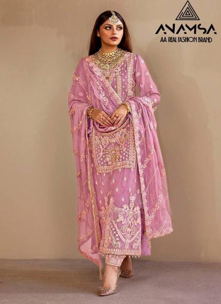Anamsa 403 Embroidery Faux Georgette Pakistani Suits Wholesale Shop In Surat
 Catalog