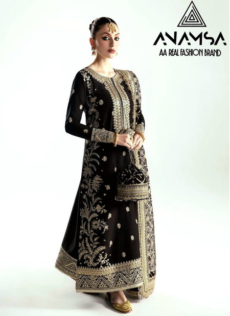 Anamsa 406 Embroidery Wedding Wear Pakistani Suits Wholesalers In Delhi
