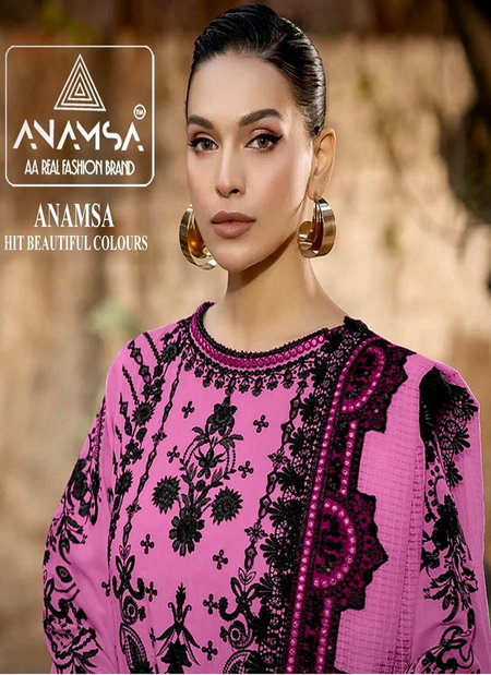 Anamsa 439 A To D Embroidery Rayon Pakistani Suits Wholesale Price In Surat
