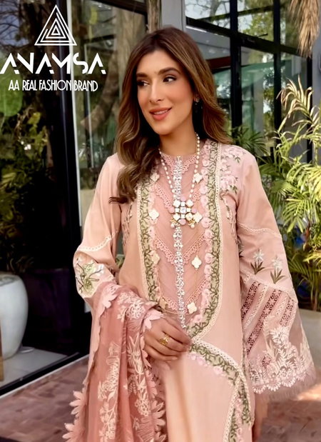 Anamsa 473 Jam Cotton Embroidery Pakistani Suit Wholesale Market In Surat
