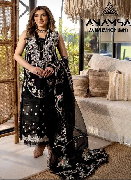 Anamsa 505 Embroidery Georgette Pakistani Suits Wholesale Market In Surat
