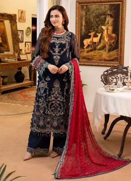 Anamsa 572 Faux Georgette Embroidery Pakistani Suit Wholesale Shop in Surat
 Catalog