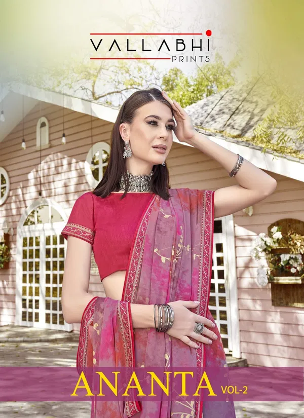 Ananta Vol 2 By Vallabhi Georgette Printed Sarees Exporters In India