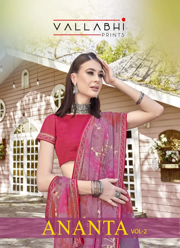 Ananta Vol 2 By Vallabhi Georgette Printed Sarees Exporters In India