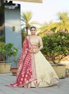 Anantesh Cream Colour 5042 Cosmos Viscose Pre Wedding Lehenga Choli Wholesale Online
