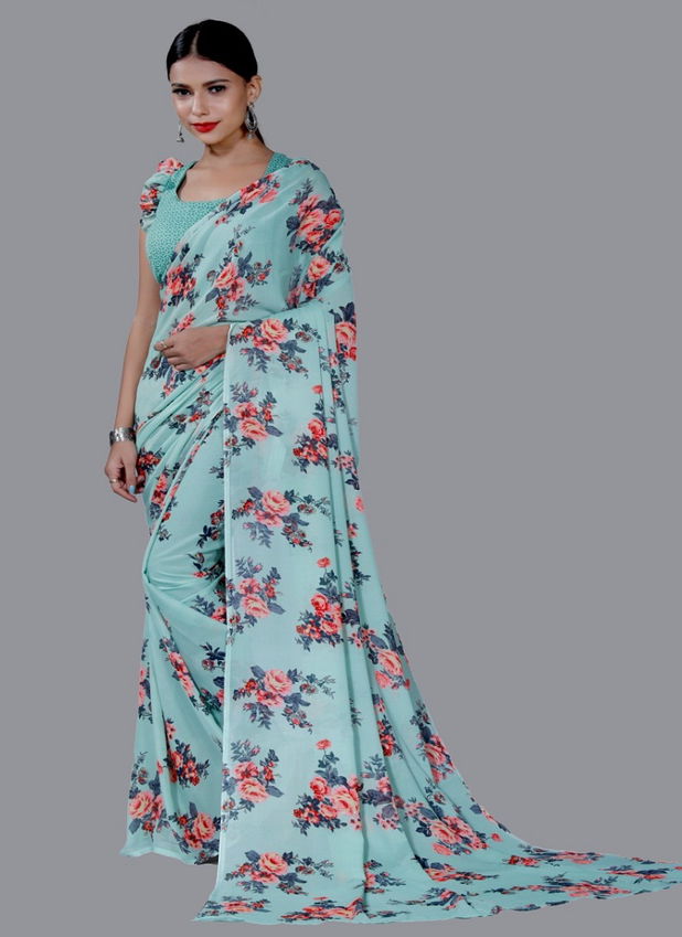 Anarika 25 Latest Fancy Regular Casual Wear Floral Printed Georgette Sarees Collection
