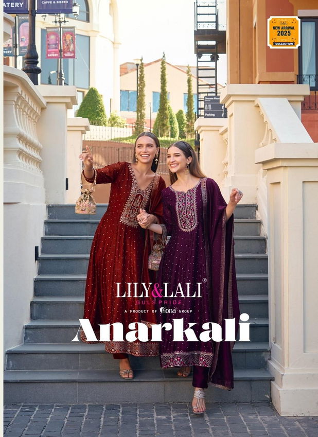 Anarkali By Lily And Lali Long Kurti With Bottom Dupatta Suppliers In India