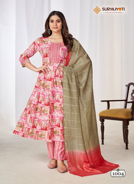 Anarkali Special Vol 1 By Suryajyoti Printed Kurti With Bottom Dupatta Wholesale Online
 Catalog