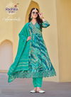 Anarkali Vol 1 By Radhika Heavy Rayon Printed Embroidery Kurti With Bottom Dupatta Wholesale Price In Surat
