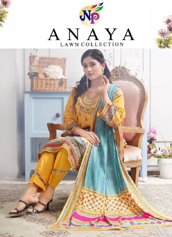 Anaya By np Print Lawn Cotton Pakistani Dress Material Wholesale Shop In Surat