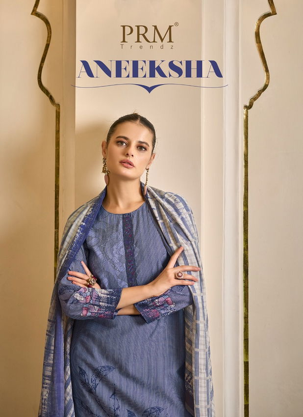 Aneeksha By Prm Muslin Silk Printed Designer Salwar Kameez Wholesale Online