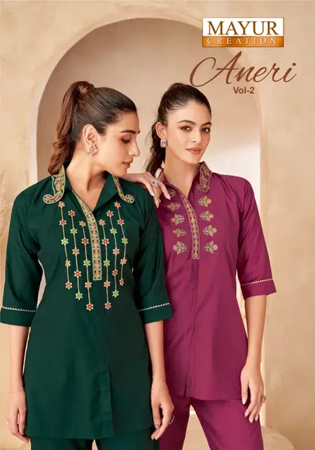 Aneri Vol 2 By Mayur Heavy Vertican Silk Co Ord Set Wholesale Shop In Surat
