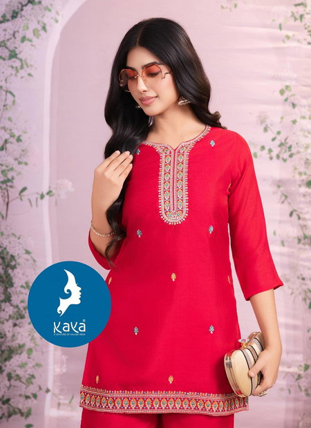 Angelina By Kaya Party Wear Vichitra Co Ord Set Exporters In India
