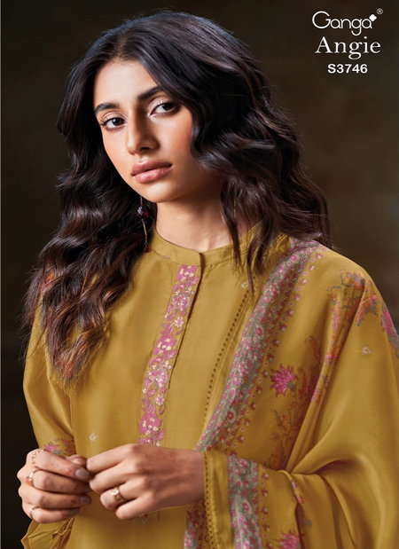 Angie 3746 By Ganga Bemberg Silk Salwar Kameez Wholesale Market In Surat
