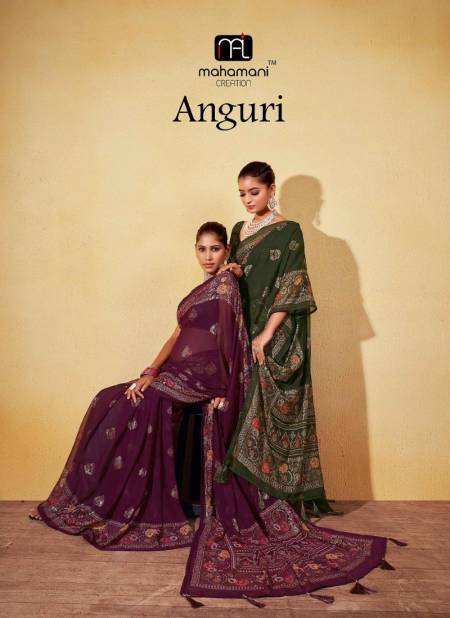 Anguri Vol 1 By Mahamani Creation Daily Wear Printed Saree Exporters In India Catalog