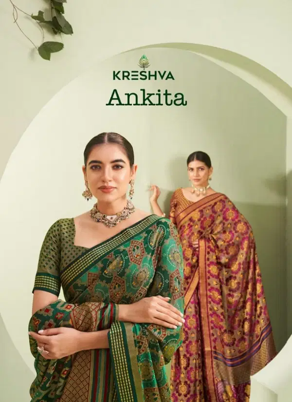 Ankita By Kreshva Pv Georgette Uniform Wear Saree Wholesale Price