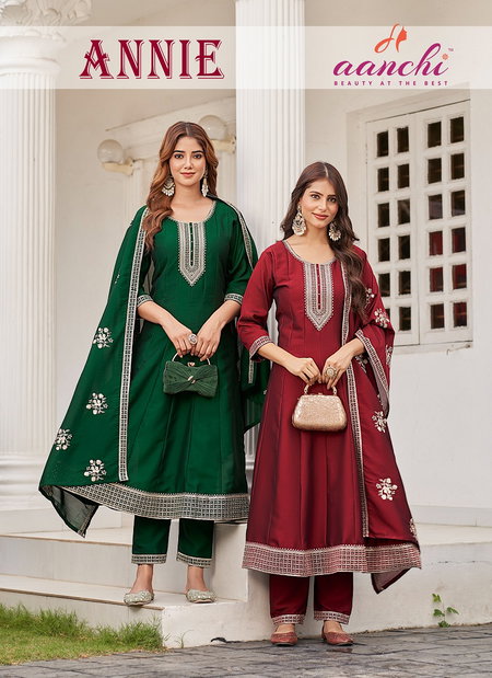 Annie By Aanchi Crystal Silk Kurti Bottom With Dupatta Orders In India
